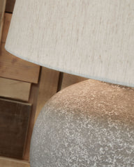 Dreward - Paper Table Lamp - Distressed Gray