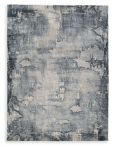 Langrich - 5' x 7' Rug - Blue / Gray / Cream