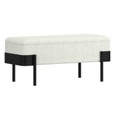 Odell - Storage Bench - Ivory / Black