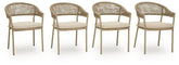 Orchard Beach - Arm Chair With Cushion (Set of 4) - Beige