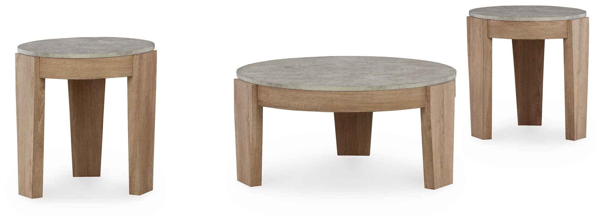 Guystone - Occasional Table Set (Set of 3) - Light Brown