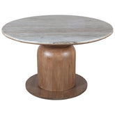 Martina - Round Dining Table - Walnut / Gray