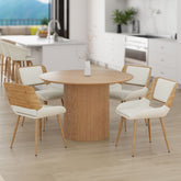 Tovas/Hudson - 5 Piece Dining Set - Natural / Beige