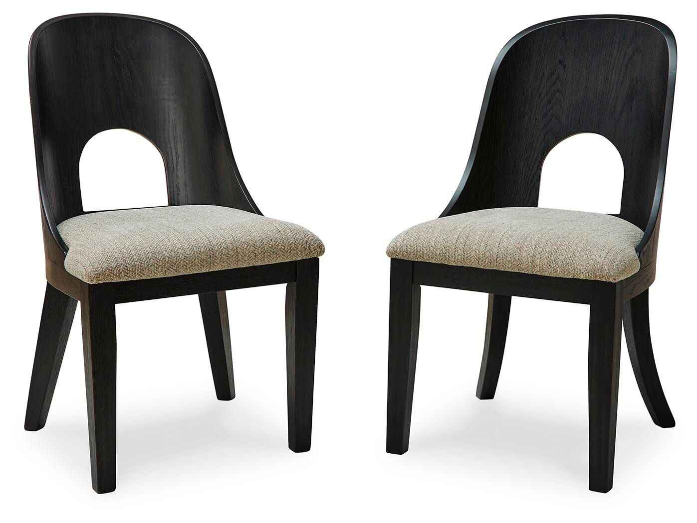 Rowanbeck - Dining Upholstered Side Chair (Set of 2) - Gray / Black