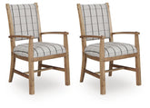 Ridgester - Dining Upholstered Arm Chair (Set of 2) - Light Brown