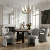 Zaloa/Noelle/Titani - 7 Piece Dining Set - Walnut / Beige