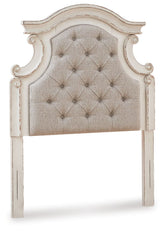 Realyn - Twin UPH Panel Headboard - Chipped White