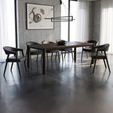 Advik/Bexley - 7 Piece Dining Set - Mocha / Black