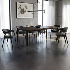 Advik/Bexley - 7 Piece Dining Set - Mocha / Black