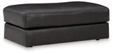 Amiata - Ottoman - Leather Match - Onyx
