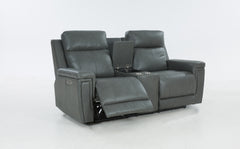 Masher Power Reclining Loveseat with Console and Lumbar