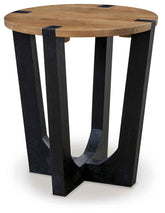 Hanneforth - Round End Table - Brown