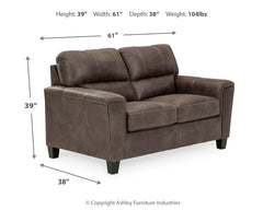 Navi - Loveseat - Smoke