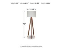 Dallson - Wood Floor Lamp - Brown