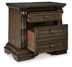Maylee - Three Drawer Night Stand - Dark Brown