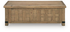 Ridgester - Lift Top Cocktail Table - Light Brown