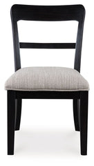 Greddinton - Round Dining Table Set - Black Chairs