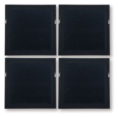 Dallbourne - Wall Art Set (Set of 4) - White / Gold Finish