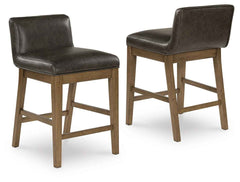 Cabalynn - Upholstered Barstool (Set of 2) - Two-tone Brown