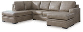Amuleto - 2-Piece Sectional With Laf Corner Chaise - Leather Match - Desert