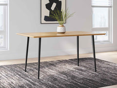 Gretlynn - Rectangular Dining Room Table - Black / Natural