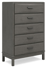Mazing - Five Drawer Chest - Gray