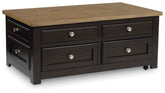 Drazmine - Lift Top Cocktail Table - Brown