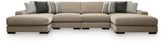 Linenhause - 4-Piece Double Chaise Sectional - Dune