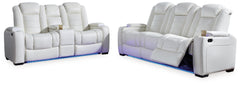 Party Time Power Reclining Sofa and Loveseat