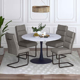 Zilo/Brodi - 5 Piece Dining Set - White / Charcoal