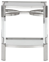 Chaseton - Accent Table - Clear / Silver Finish