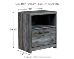 Baystorm - One Drawer Night Stand