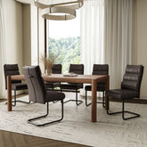 Advik/Brodi - 7 Piece Dining Set - Walnut / Charcoal