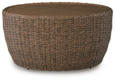 Double Point - Round Cocktail Table - Beige