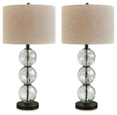 Airbal - Glass Table Lamp (Set of 2) - Clear / Black
