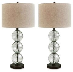 Airbal - Glass Table Lamp (Set of 2) - Clear / Black