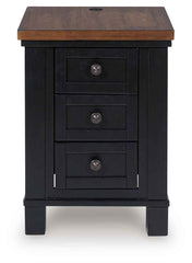 Wildenauer - Chair Side End Table - Brown / Black
