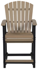 Fairen Trail - Barstool (Set of 2) - Black / Driftwood