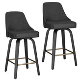Oakley - Swivel Counter Stool (Set of 2) - Charcoal