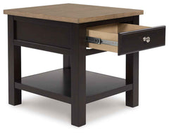 Drazmine - Rectangular End Table - Brown