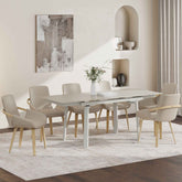 Bellaro/Caspian - 7 Piece Dining Set - Travertine / Sand
