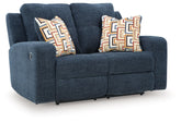 Danum - Reclining Loveseat - Fabric - Ink