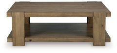 Flangren - Rectangular Cocktail Table - Light Brown