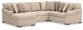 LadyMae 4-Piece Sectional with Chaise