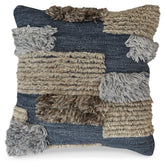 Gibbend - Pillow (Set of 4) - Blue / Gray / White