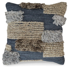 Gibbend - Pillow (Set of 4) - Blue / Gray / White