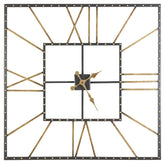 Thames - Wall Clock - Black / Gold Finish