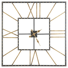 Thames - Wall Clock - Black / Gold Finish