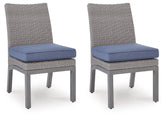 Half Moon Beach - Side Chair With Cushion (Set of 2) - Blue / Gray