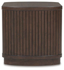 Korestone - Square End Table - Dark Brown
